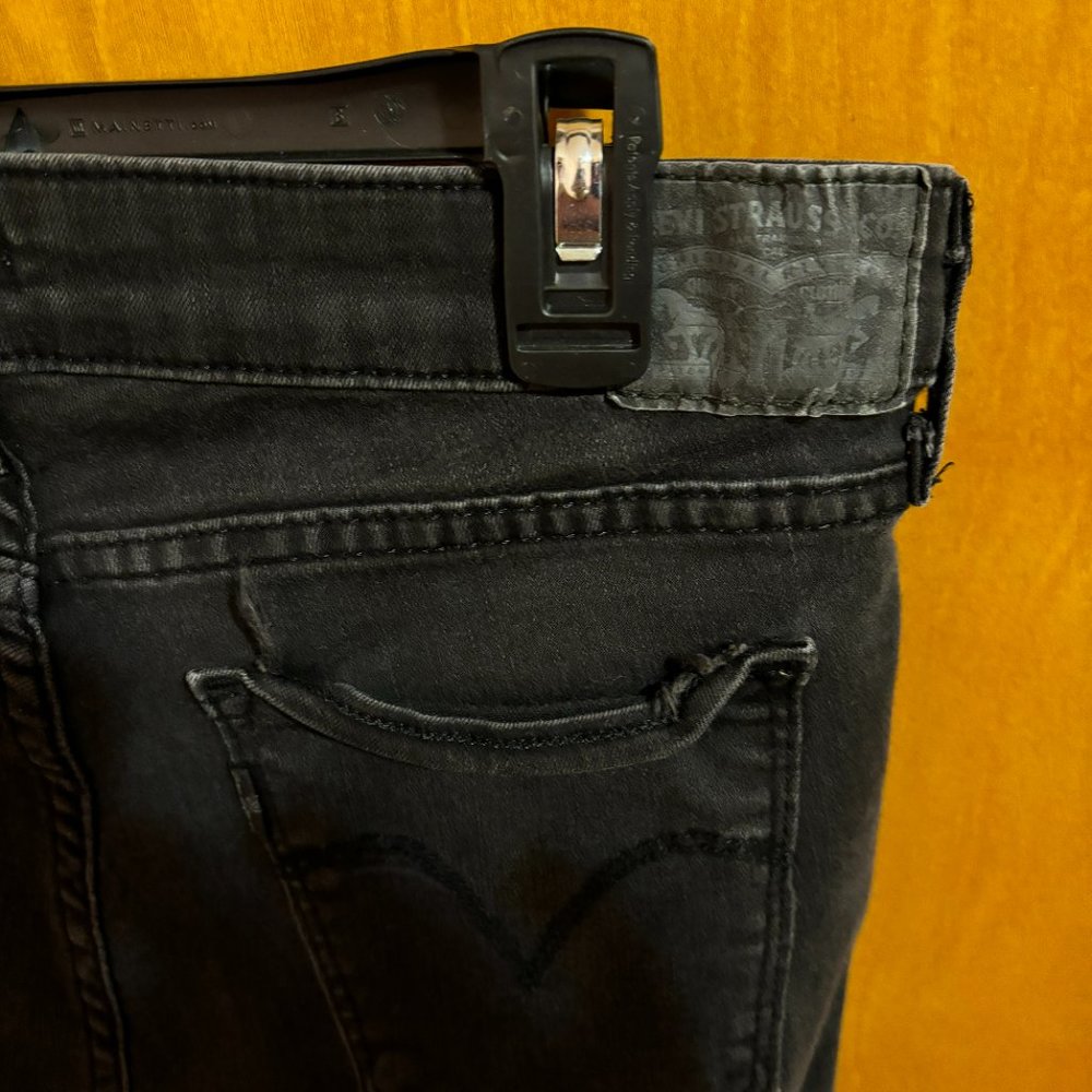 Levi’s 711 Skinny Jeans Black Stretchy 30x30 - Picture 11 of 16